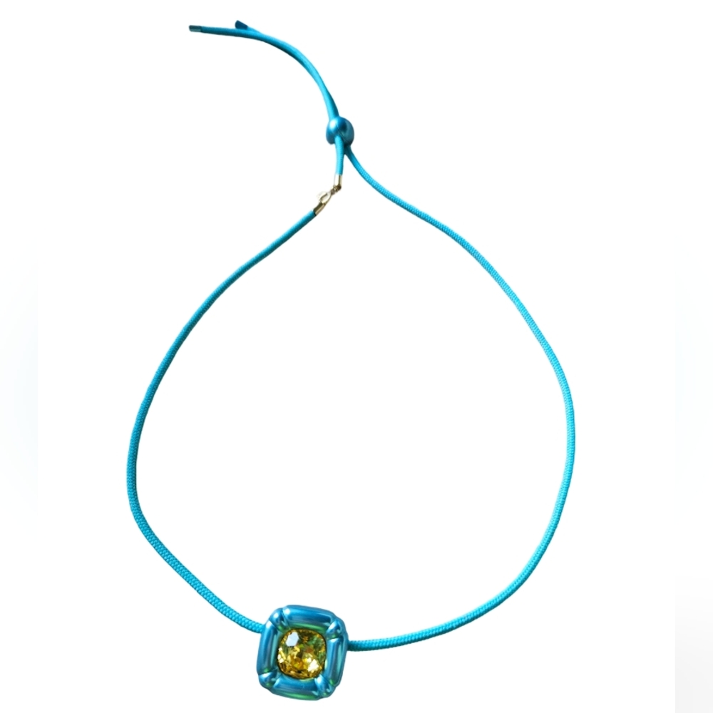 Swarovski Dulcis necklace in blue and yellow